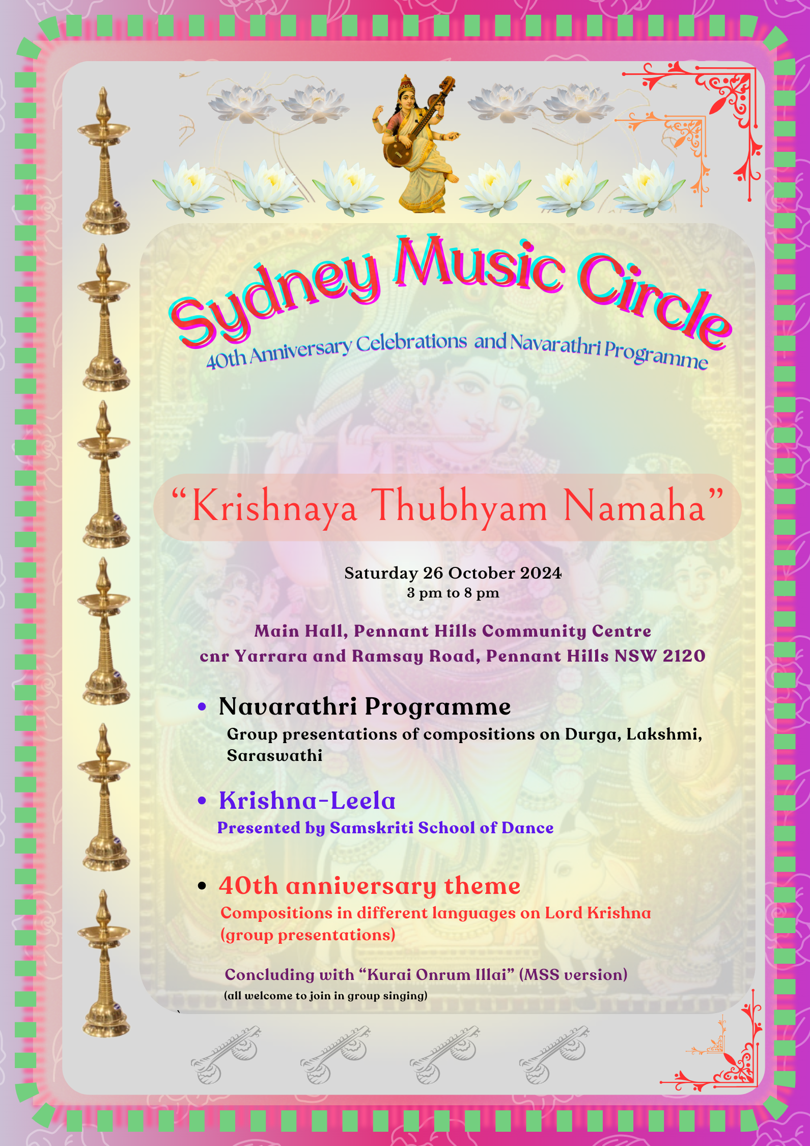 SMC 40th Year Celebrations and Navarathri Programme